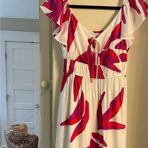 NWOT Nine West luxe peasant top, flutter sleeved maxi dress!